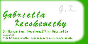 gabriella kecskemethy business card